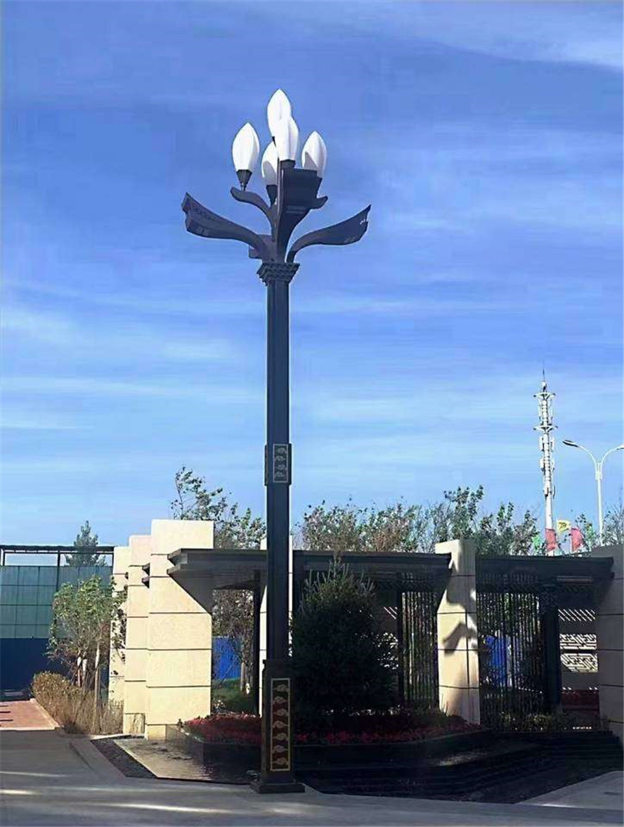郑州市仿古扶贫村led太阳能路灯批发    7年老路灯修理.jpg